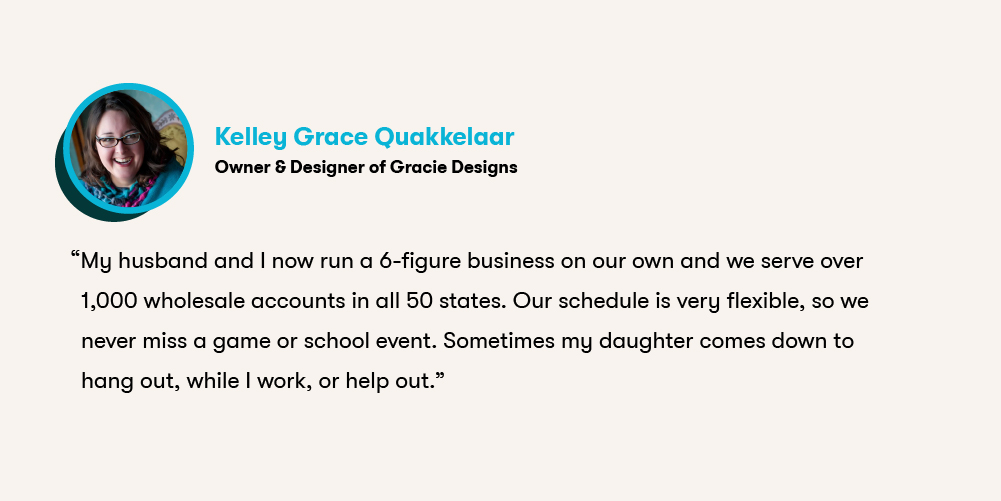 Kelley Grace Quakkelaar, co-founder and designer of Gracie Designs