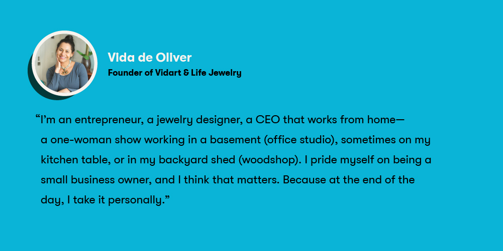 Vida de Oliver, founder of Vidart & Life Jewelry