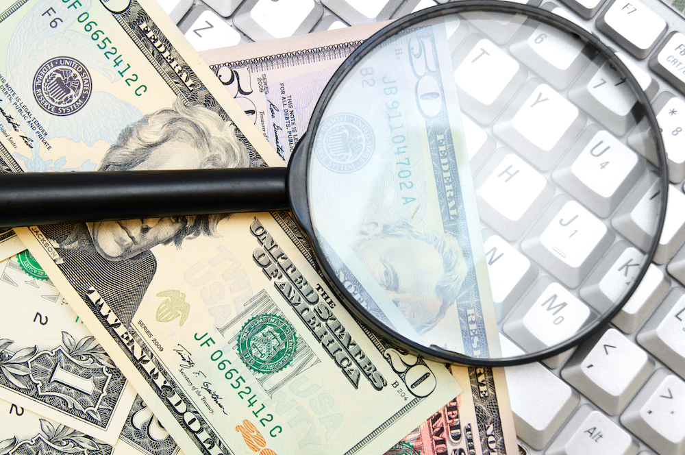 Amazon lending money on keyboard