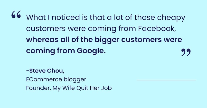 A quote from Steve Chou about the importance of Google Ads.