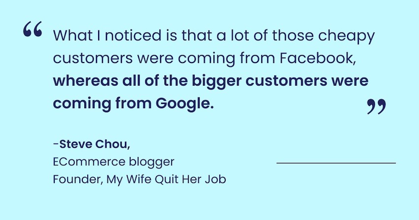 A quote from Steve Chou about the importance of Google Ads.