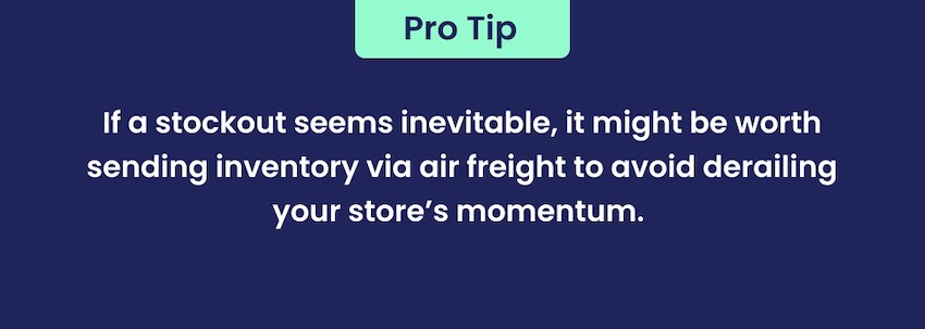 Pro tip for eCommerce sellers in a graphic.