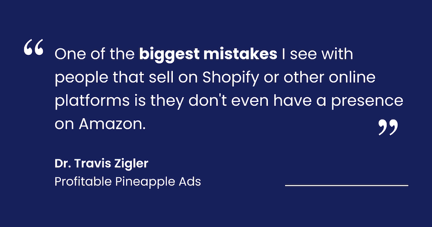 the biggest mistake is not having an amazon presence