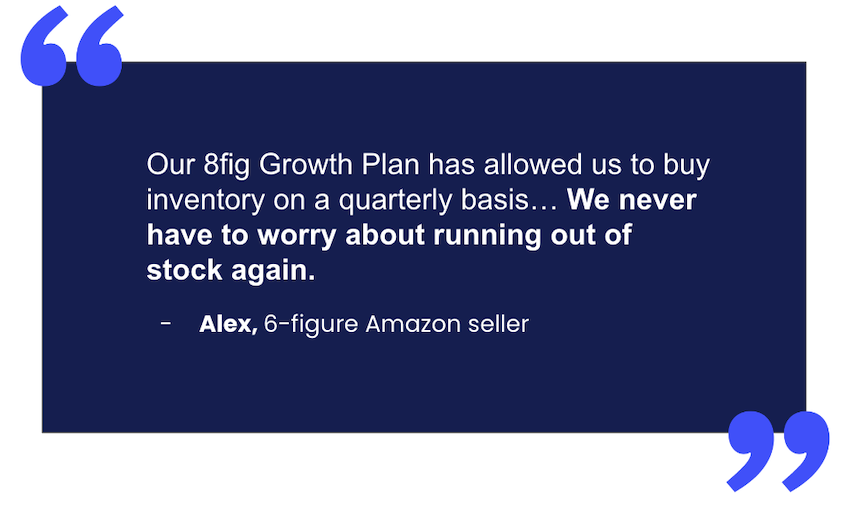 A quote by 8fig client Alex about how 8fig helped her business.