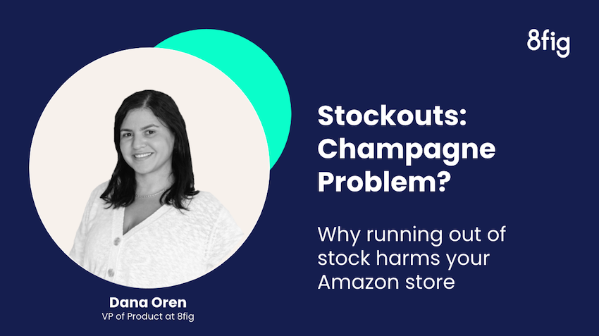 A graphic introducing Dana Oren and her talk about Amazon stockouts.