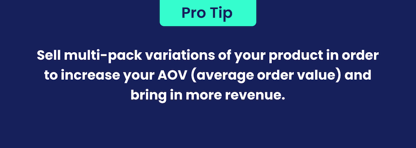 sell multi-pack variations of your product