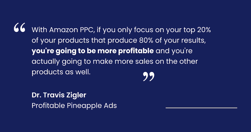 Use the 80 / 20 principle on Amazon