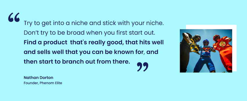 A quote from Nathan Dorton about how to succeed in eCommerce.