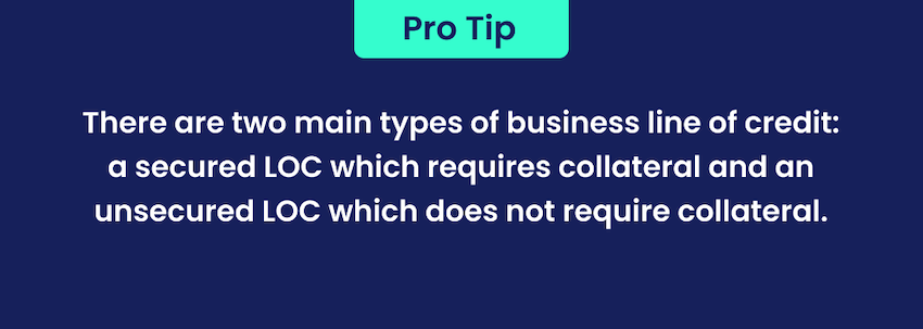 pro tip: there are two types of business line of credit