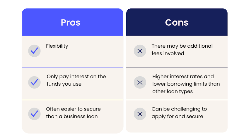 pros and cons of a business line of credit