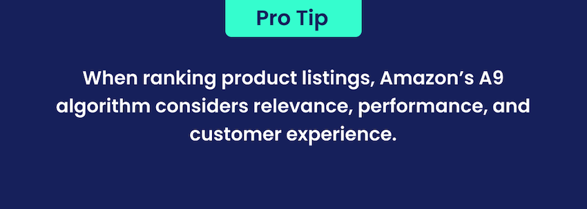 pro tip Amazon SEO ranking criteria