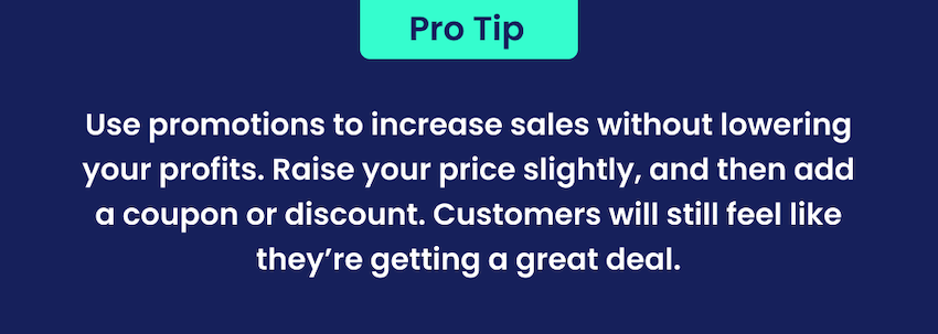 discounts and promotions can help with pricing on amazon