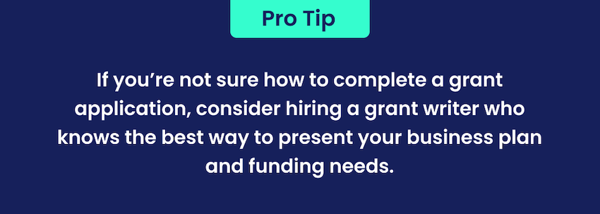 small business grant writer