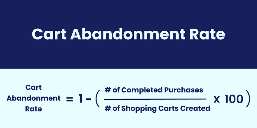 Formula to calculate cart abandonment rate