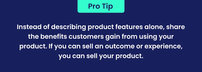 describe the benefits of your product